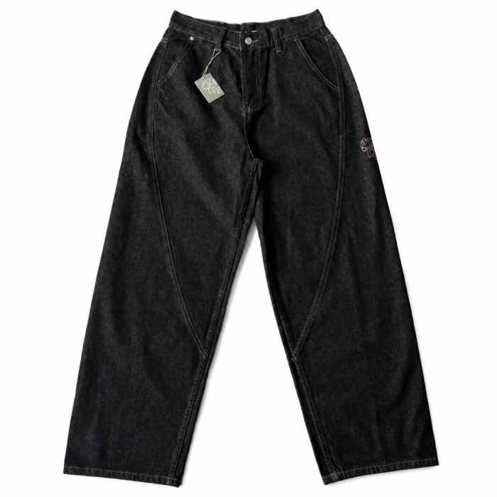 Mertra Baggy Denim Jeans - Black
