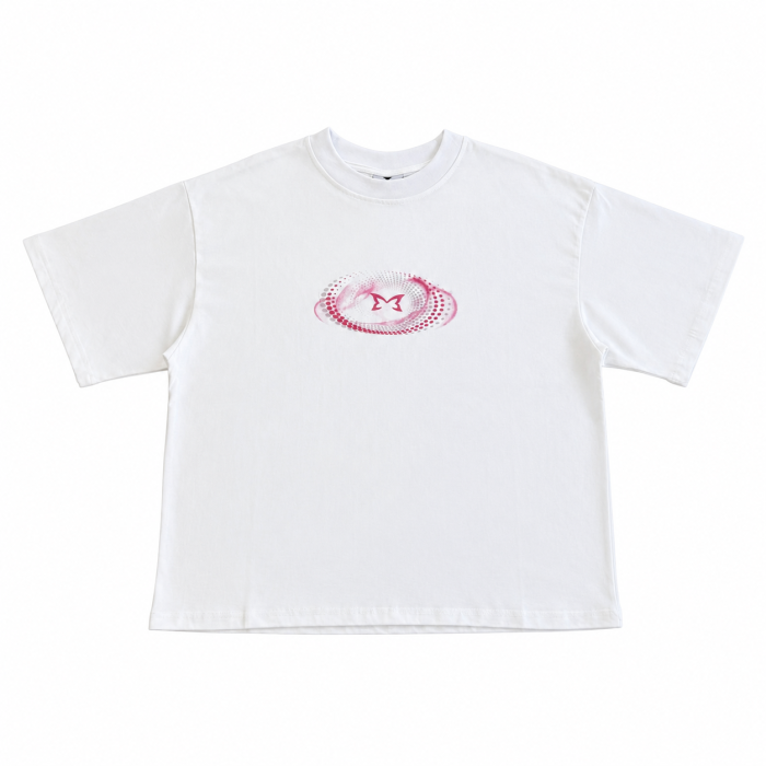 Mertra Air Brush T-Shirt - White & Pink