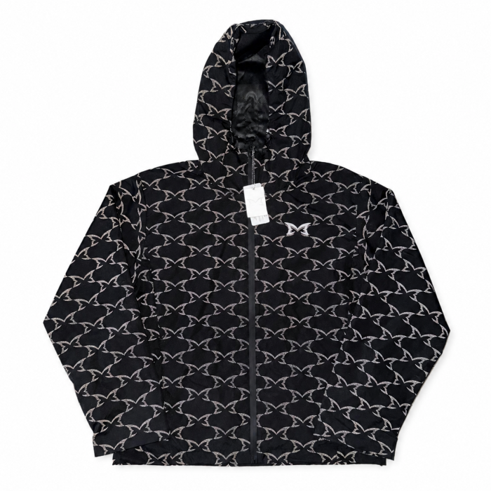 Mertra Reflective Butterfly Monogram Jacket - Black
