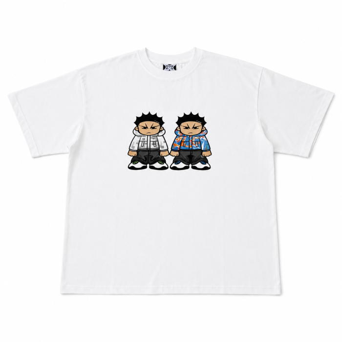 Mertra Mascot T-Shirt (Patchwork / Koi) - White