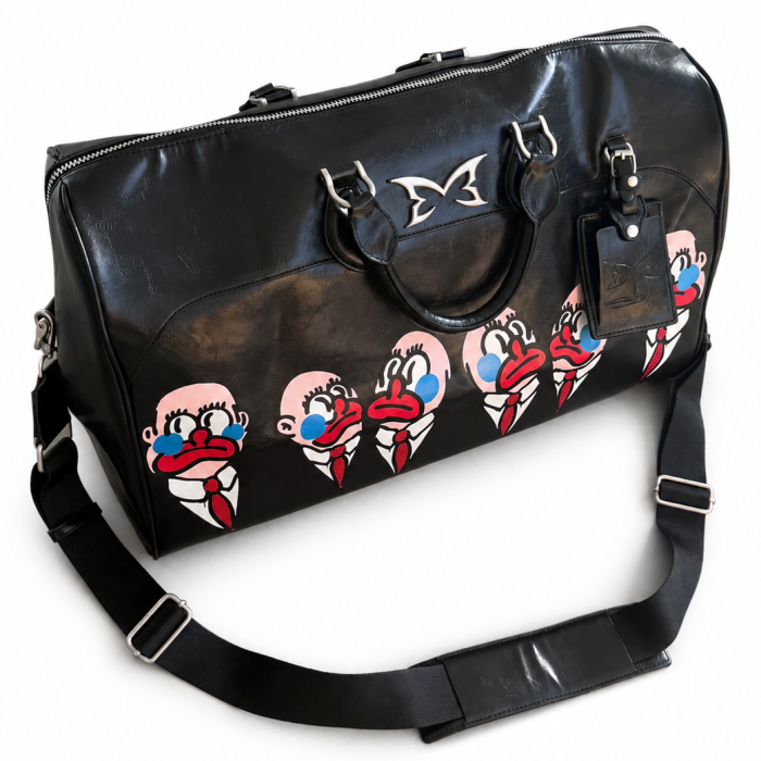Mertra x Slawn Leather Duffle Bag - Black