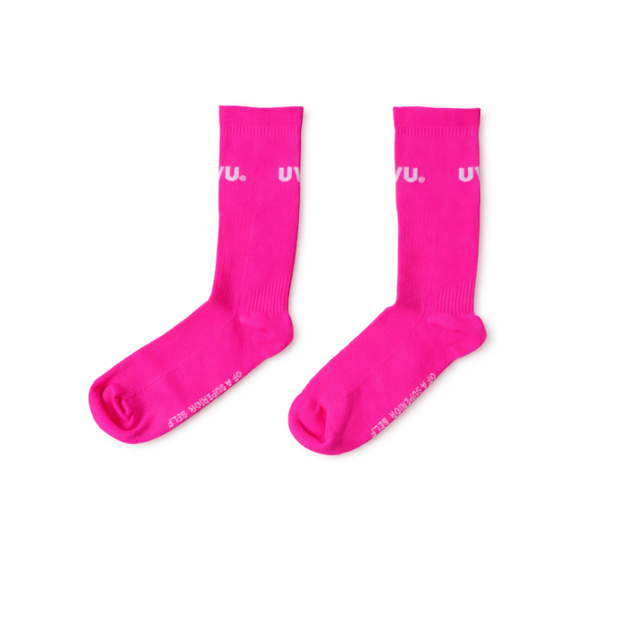 UVU Running Socks - Neon Pink