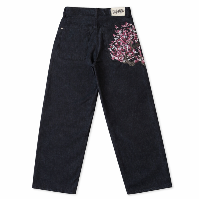Derschutze Cherry Blossom V2 Denim Jeans - Black