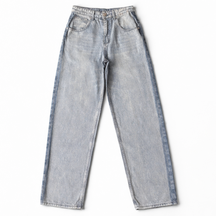 Derschutze Gallery Washed Denim Jeans - Light Blue