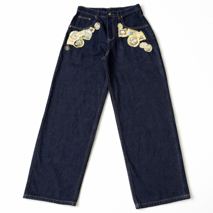Derschutze Gallery Raw Denim Jeans - Navy