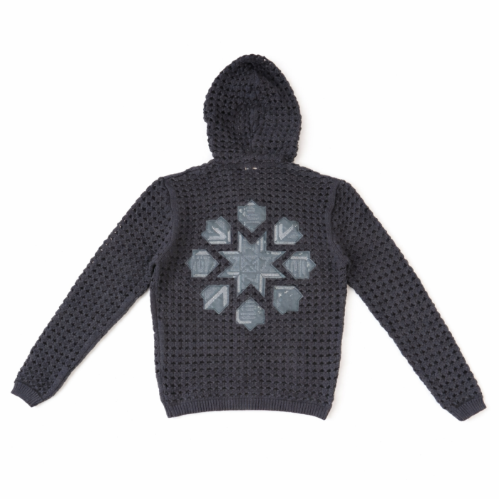 Derschutze Aziza Crochet Zip-up Hoodie - Dark Grey