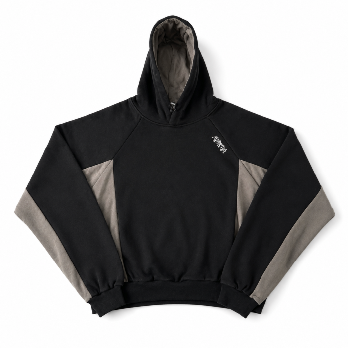 Merta Hoodie - Black & Grey