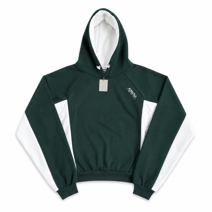 Mertra Hoodie - Green & White