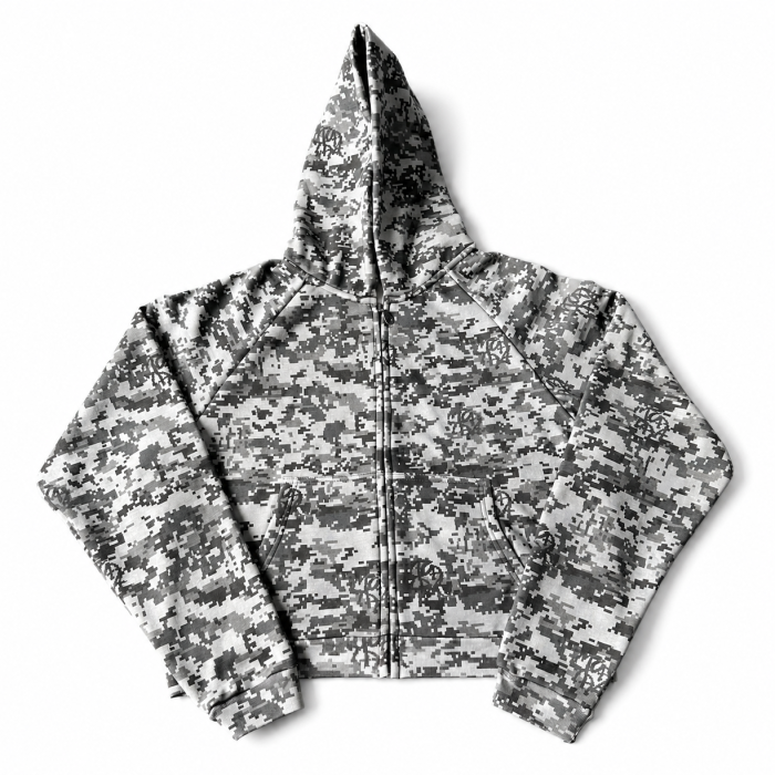 Mertra Pixel Camo Hoodie - Grey